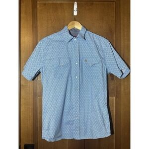 Rodeo Clothing Co Mens Geometric Western Pearl Snap Shirt Cotton